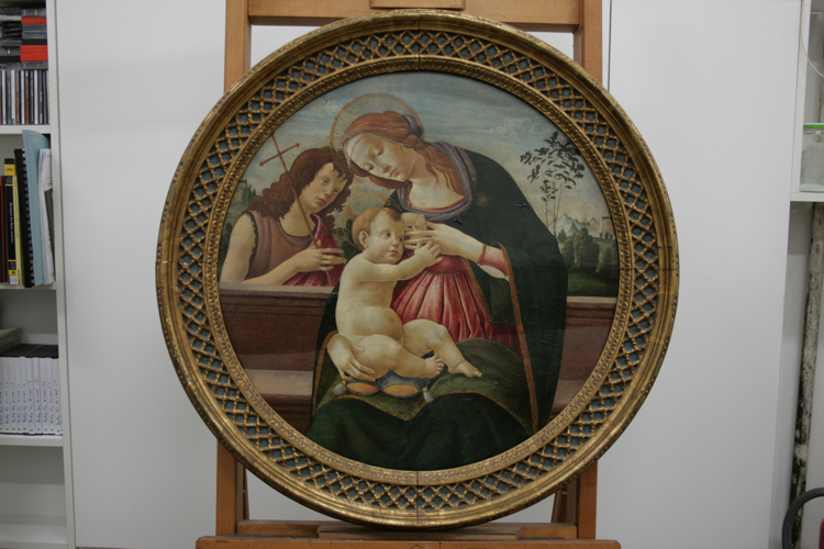 Botticelli-Madonna-con-Bambino-prima-cornice